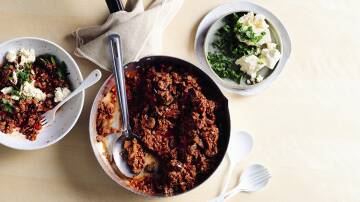 Try Sarah Pound's express family lamb moussaka for dinner tonight. Picture by Mark Roper
