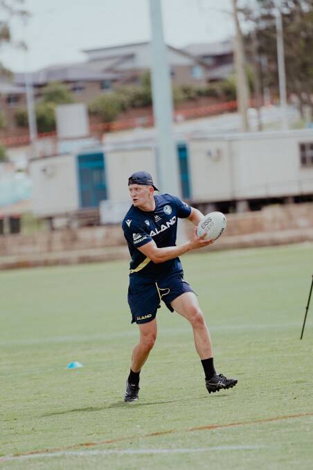 Moree native Jock Brazel is enjoying a rugby league pre-season alongside Parramatta's NRL players. Picture supplied by Parramatta Eels media. 