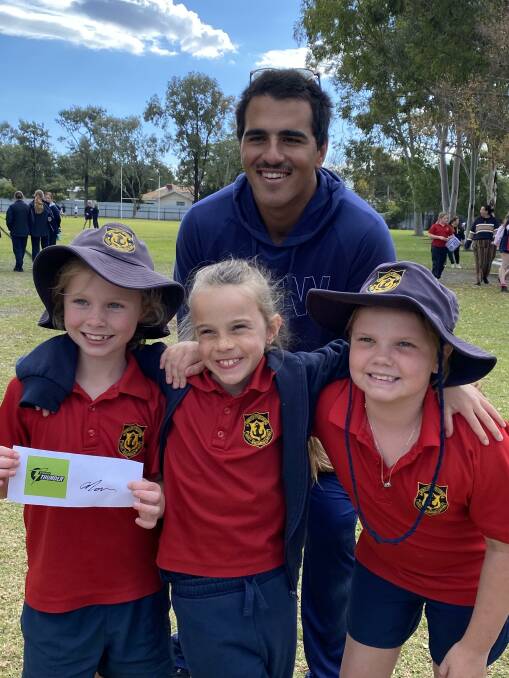 Sydney Thunder and Blues Sheffield Shield player Oliver Davies was in town for the unveiling of the new cricket nets at St Philomena's. Picture supplied. 