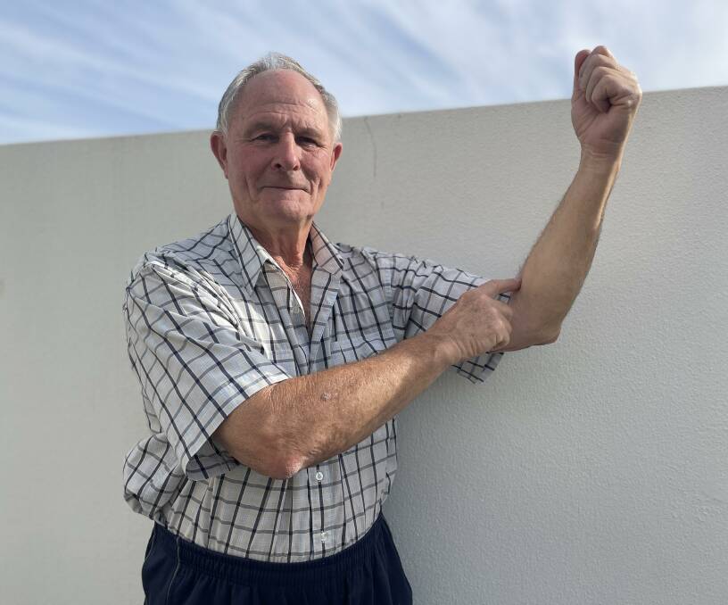 Port Macquarie resident Chris Roberts wants to encourage others to help people in need by making a blood donation. Picture by Liz Langdale. 