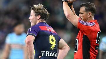 Storm skipper Harry Grant was surprised to be sin-binned and has escaped with a fine. (Joel Carrett/AAP PHOTOS)