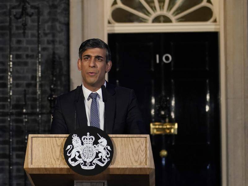 Prime Minister Rishi Sunak says people in the UK on visas will not be allowed to "spew hate". (AP PHOTO)